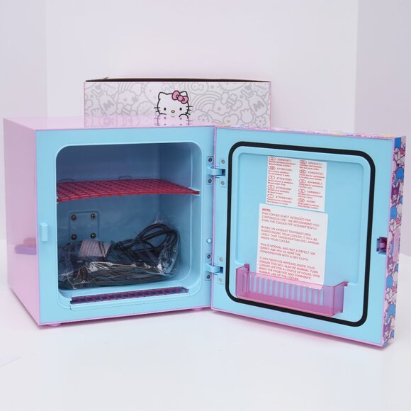 NIB Hello Kitty & Friends Mini Fridge Sanrio Cutesy Core Pink Aesthetic Cooler - Picture 6 of 14
